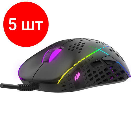 Комплект 5 штук Мышь компьютерная HIPER Aero A-2 black AERO A-2 842600₽