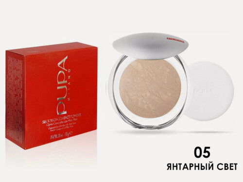 Изображение товара Пудра компактная запеченная PUPA Luminys Baked Face Powder, тон №05 Amberlight