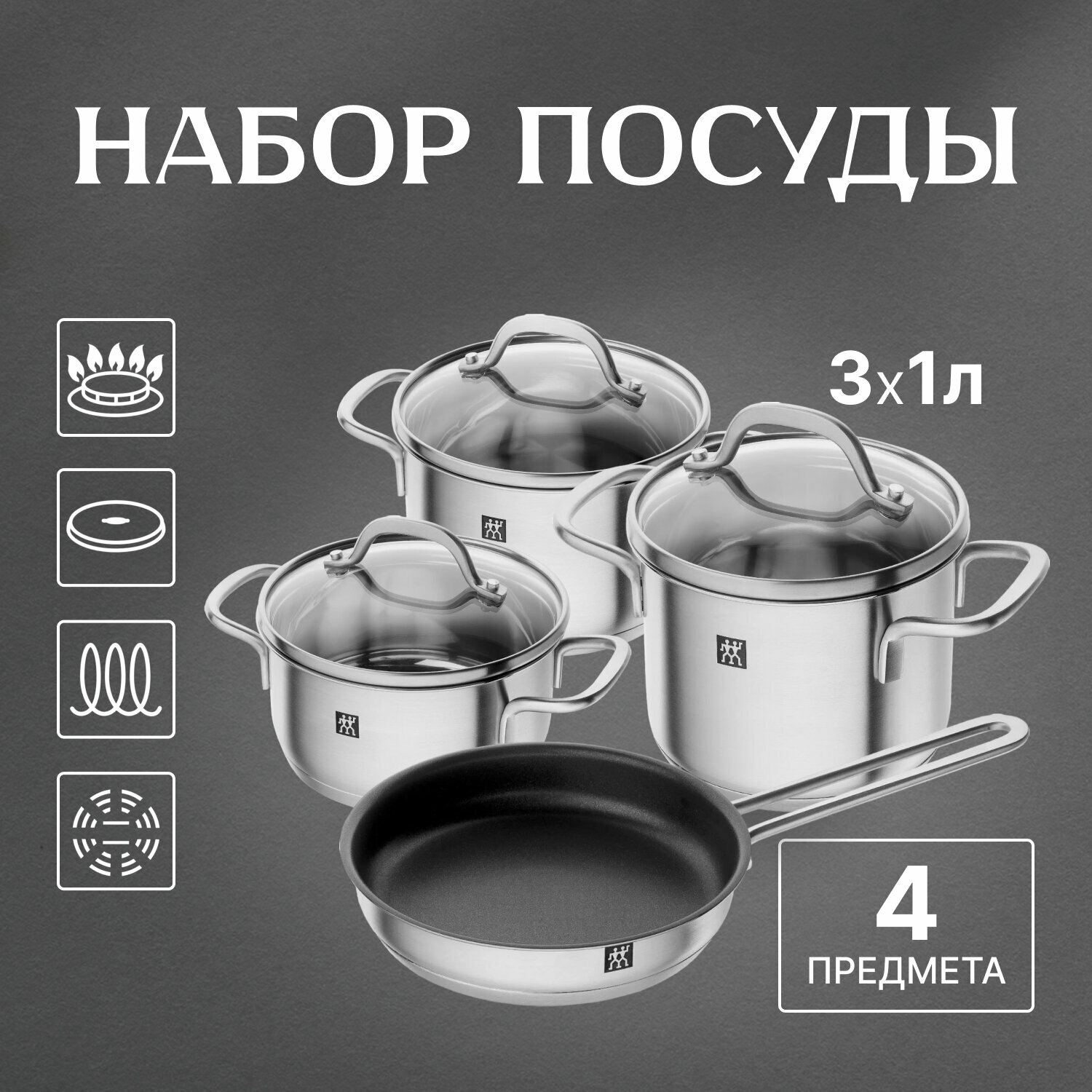 Набор посуды Zwilling Pico 66660-000-0, 4 предмета