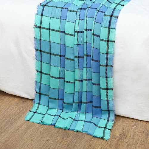 Плед Рио 150х200см голубой 180гм хл 25 акрил 75 1704₽