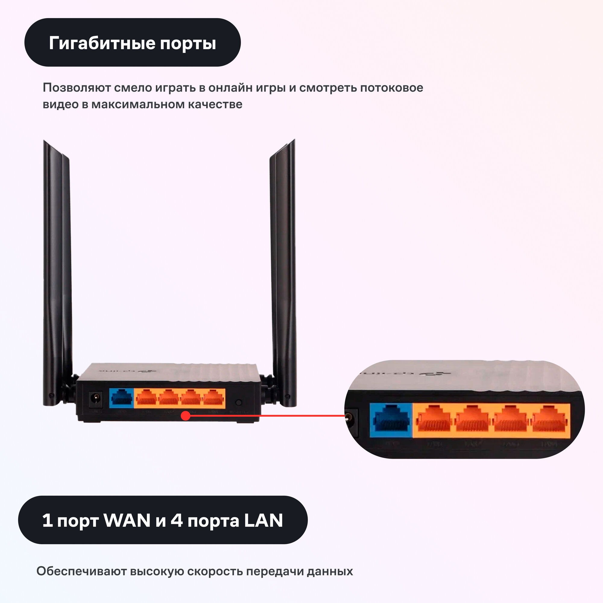 Маршрутизатор Wi-Fi роутер TP-LINK Archer C64 черный — фото 1