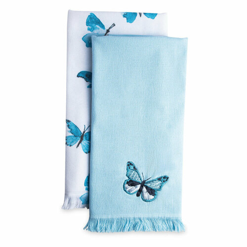 Набор кухонных полотенец с вышивкой Vingi Ricami Аlexandra 45x70 см, хлопок, 2 шт, в ассортименте