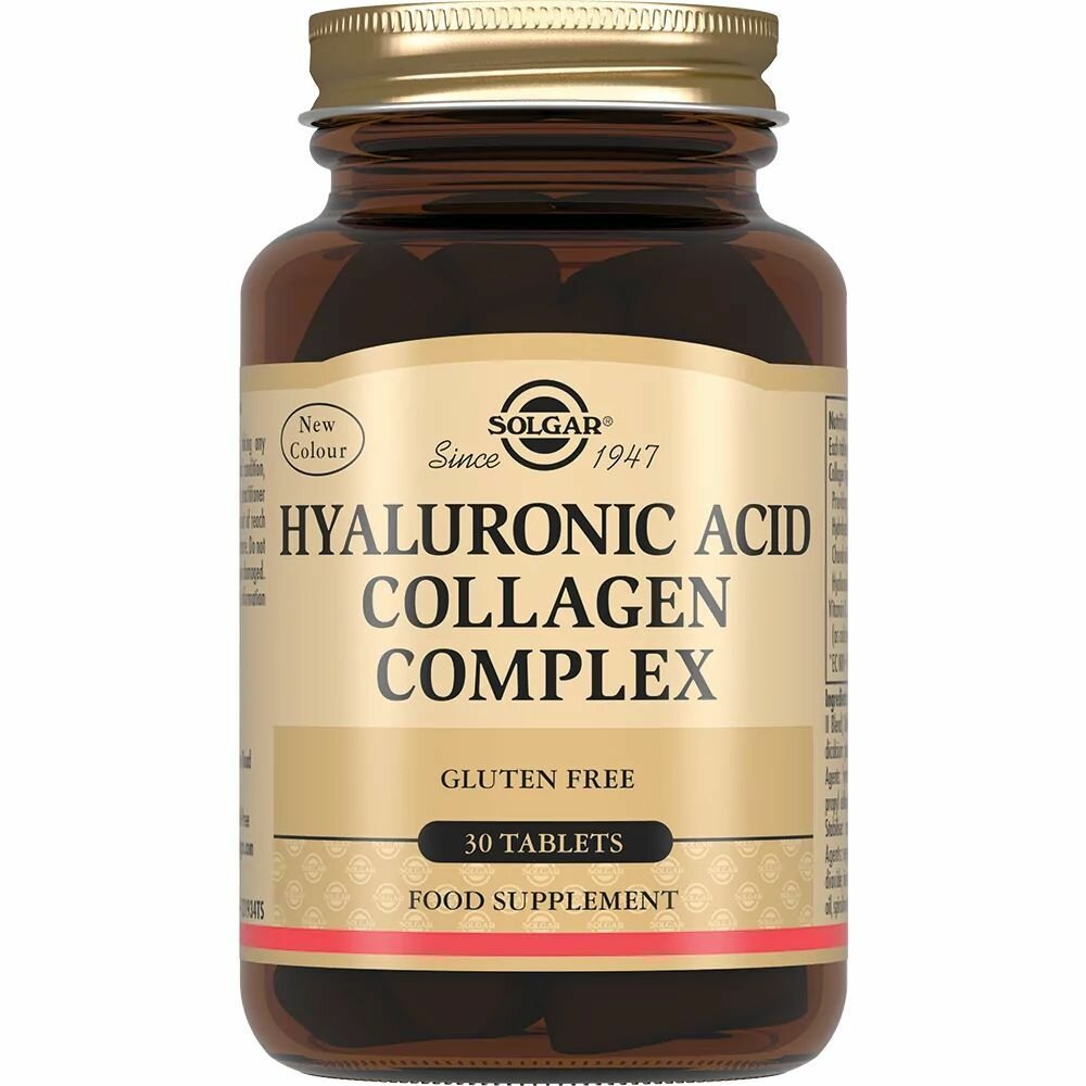 БАД Solgar Таблетки "Комплекс коллагена и гиалуроновой кислоты", 30 шт. Collagen Hyaluronic Acid Complex
