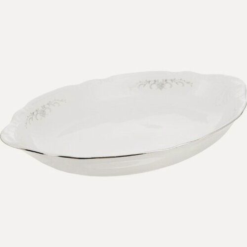 Изображение товара Блюдо для хлеба Thun 1794 "Серый орнамент отводка платина"