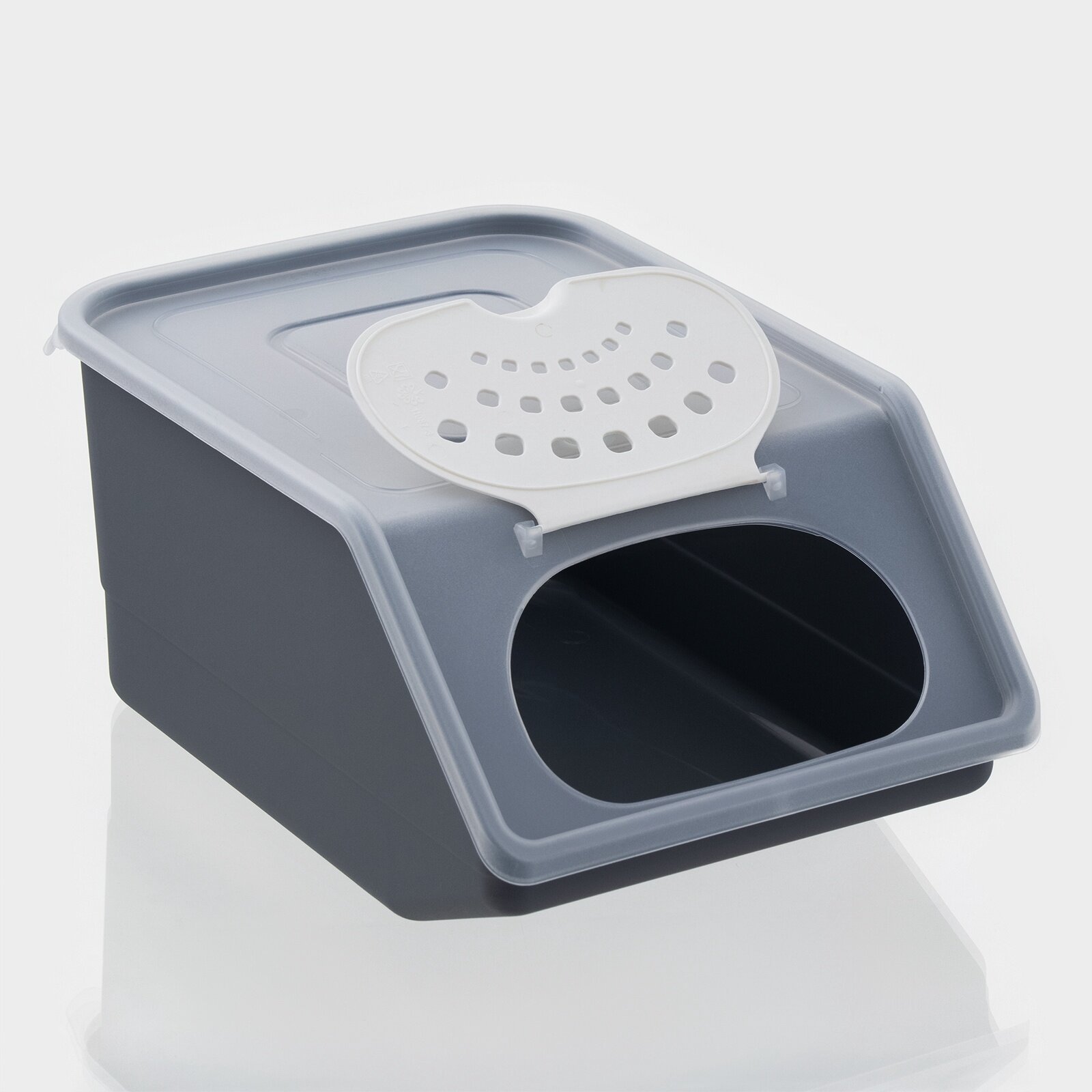 Контейнер для овощей органайзер для кухни RICCO 76 л цвет серый