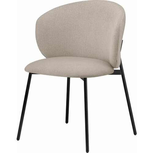 Стул кухонный дизайнерский TENEA Серо-бежевый / черный
