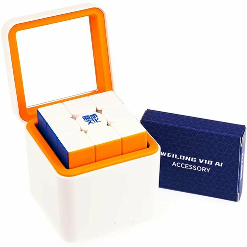 Кубик рубика MoYu 3x3 WeiLong v10 M AI (Charge version) Цветной пластик