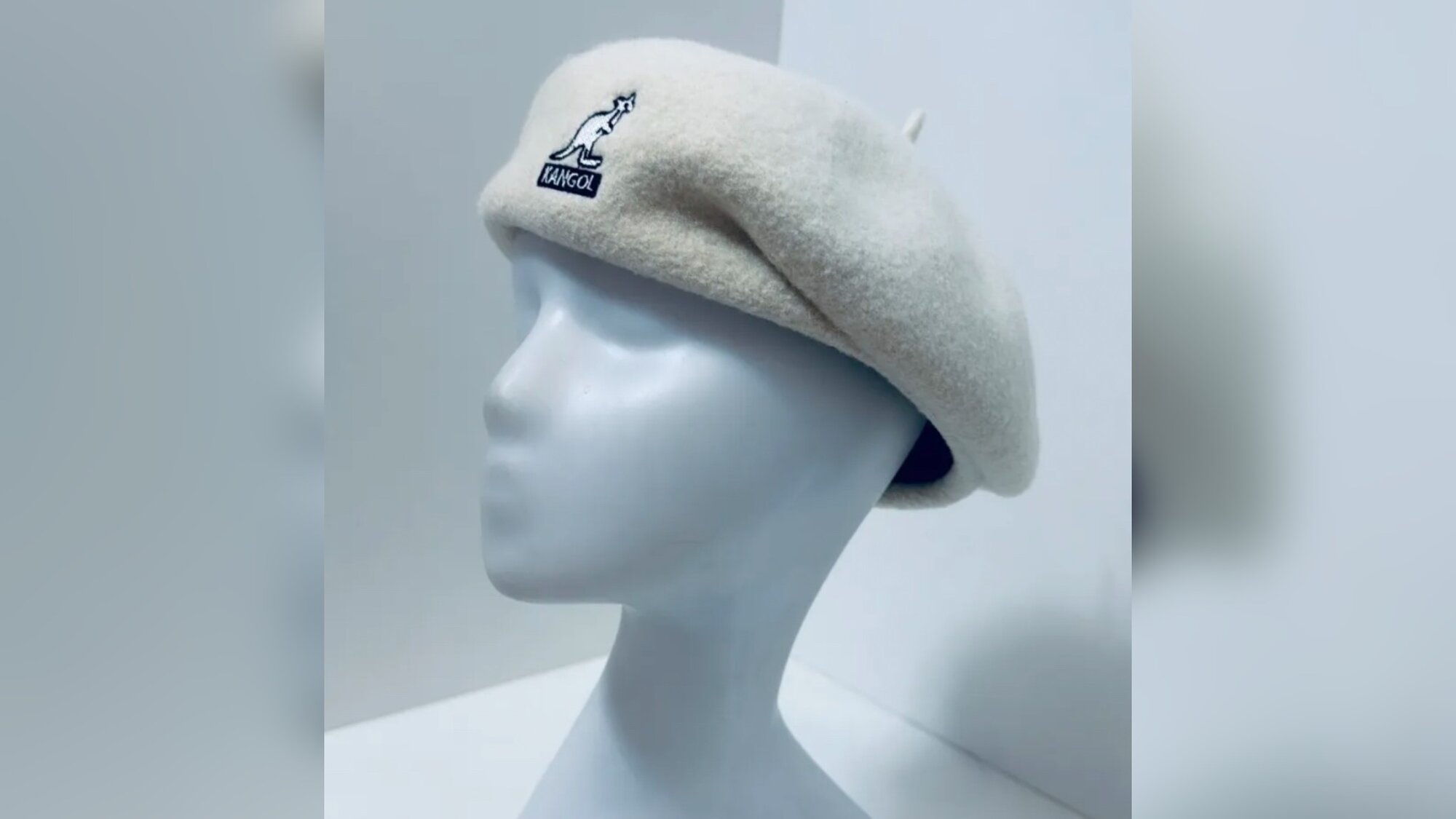 Берет KANGOL для мужчин и женщин, размер L, молочно-белая — фото 1