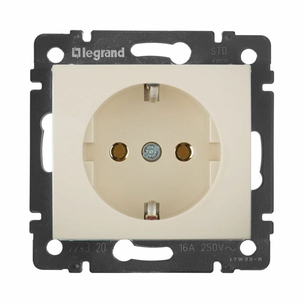 Legrand Механизм розетки 1-м СП Valena 16А IP21 с/з слоновая кость Legrand 774320