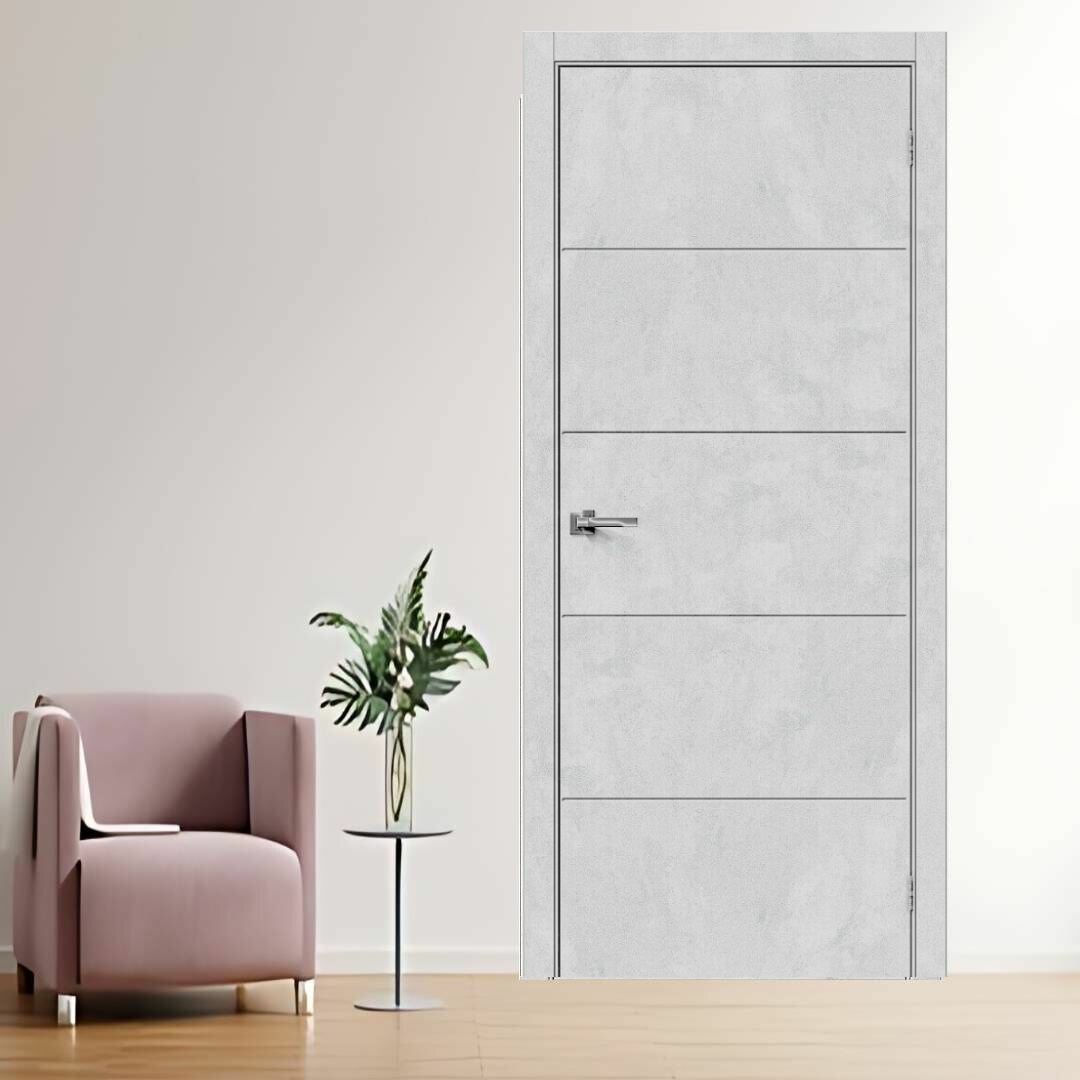 Межкомнатная дверь Граффити 1Д Snow 800х2000 глухая (комплект)