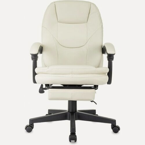 Изображение товара Кресло руководителя Бюрократ CH-868N-BF слоновая кость эко. кожа крестов. пластик подст. для ног