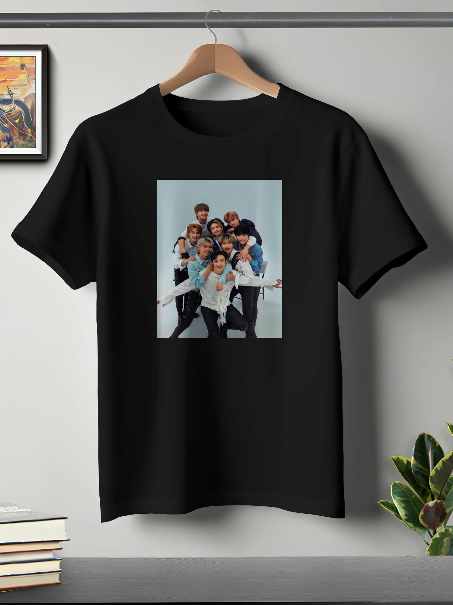 Футболка  Детская ONEQ 140 (10-11) размер с принтом Stray Kids, черная