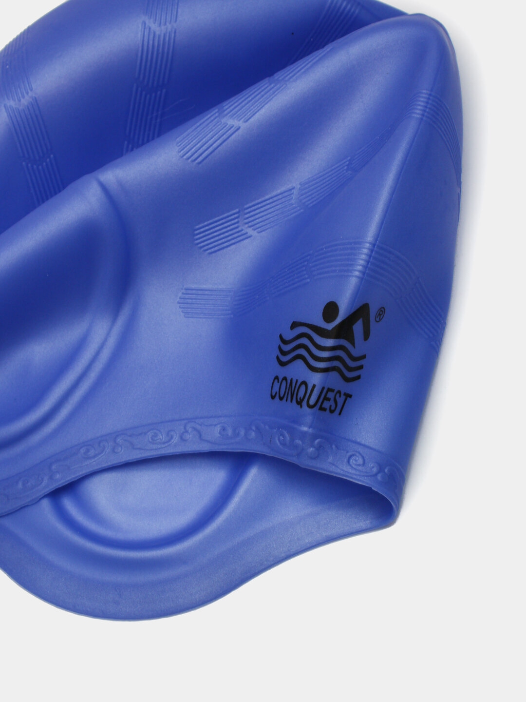 Шапочка для плавания Conquest, силикон, унисекс, эластичная, для защиты волос и ушей — фото 1
