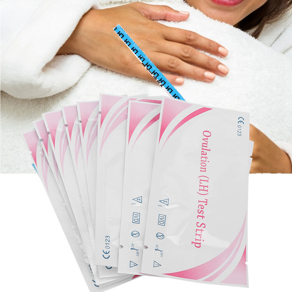 Изображение 8Pcs Women Household Early Pregnancy LH Ovulation Test Strip Urine Detection Tool