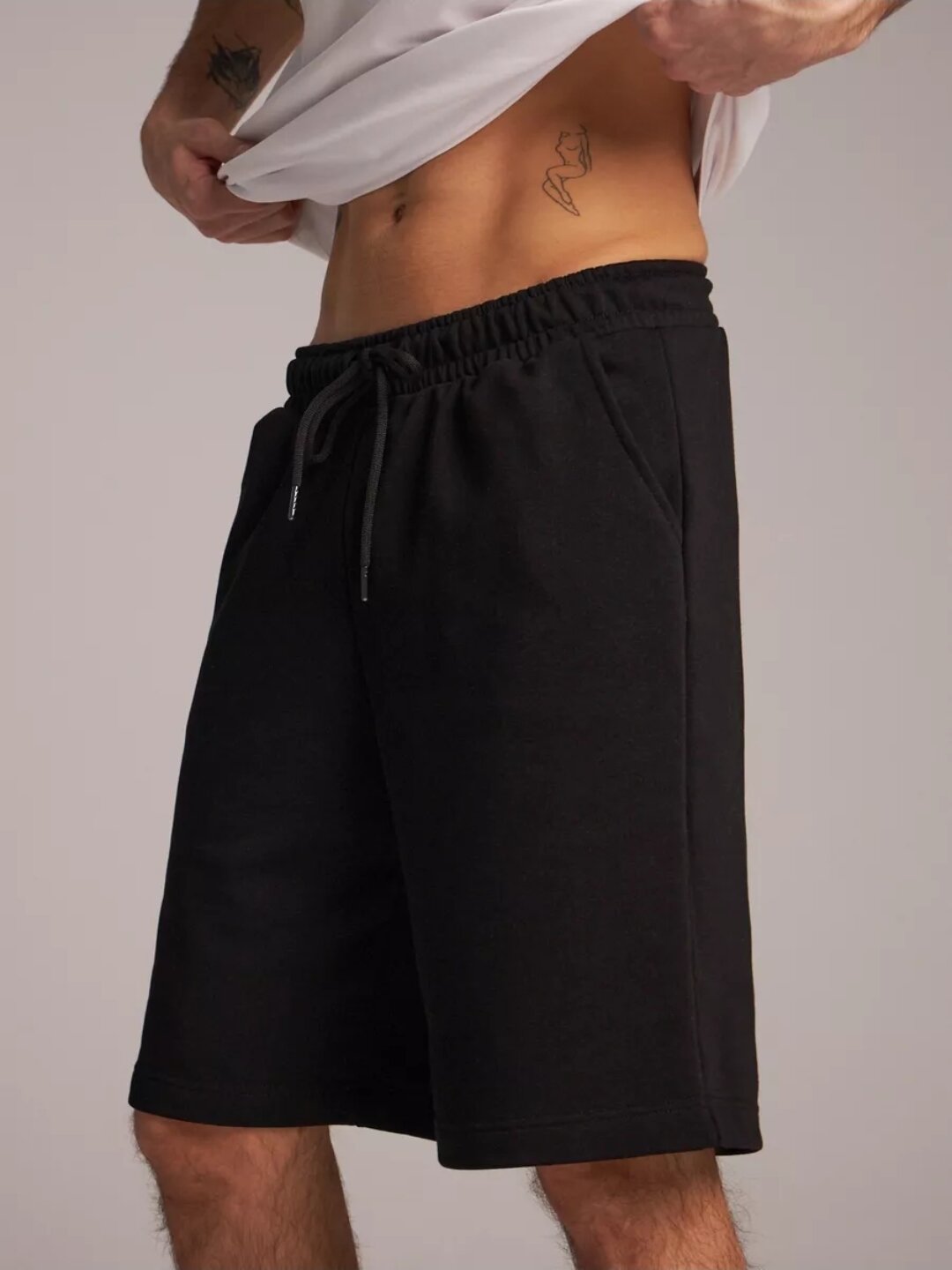 Бермуды  Шорты, размер 56, серый меланж — фото 1