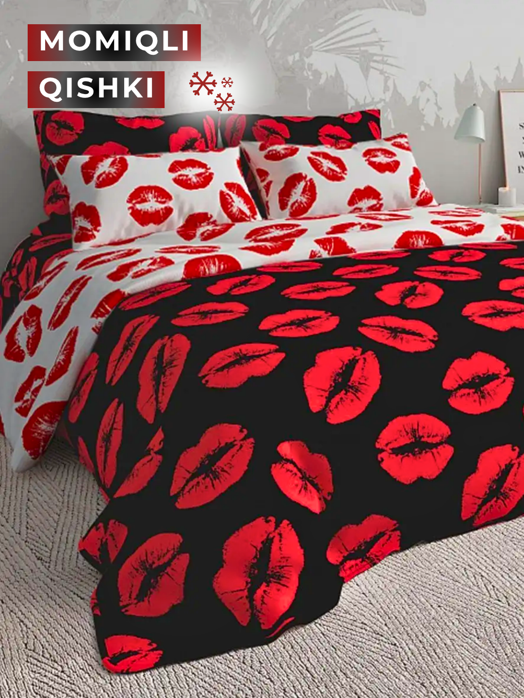 Бархатный комплект постельного белья, двуспальное. Зимний Бархат, 100% Хлопок-Китай