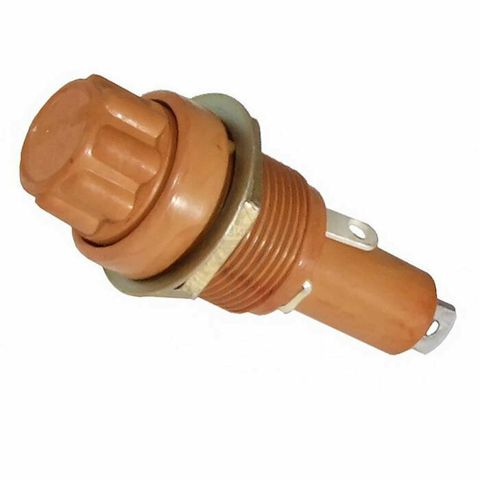 2 шт, Держатель предохранителя ДВП4-3, карболит, 10 Ампер, 250 Вольт, предохранитель 7х30 мм