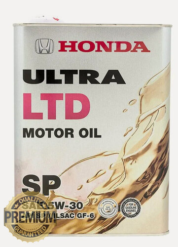 Изображение товара Моторное масло Honda Ultra LTD SAE 5W-30, синтетическое японского качества, 4л