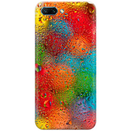 фото Ультратонкий силиконовый чехол-накладка для honor 10 с принтом "капли и разноцветные шары" gosso