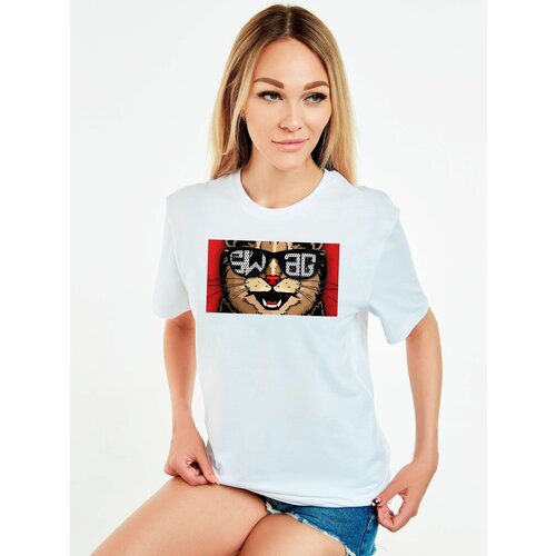 Футболка MUSEUM MERCH, хлопок, размер 48, белый