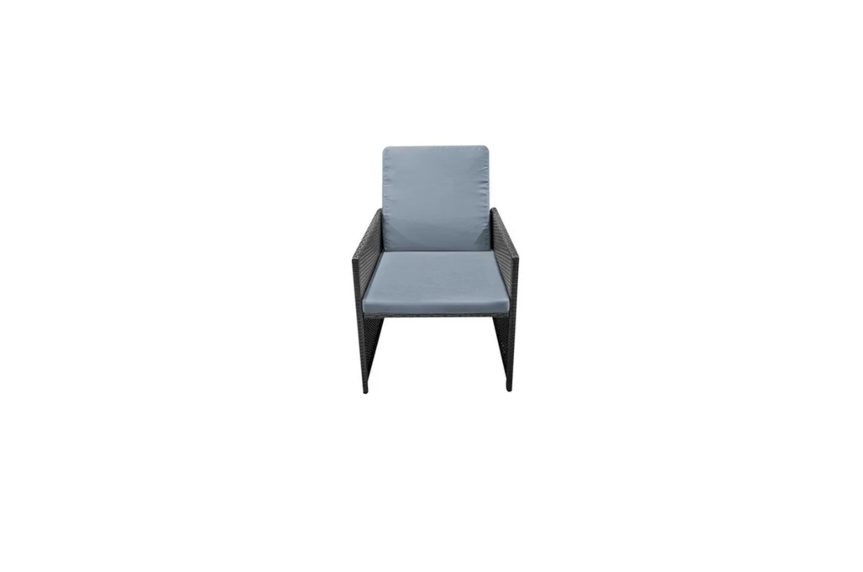 Кресло "Лофт" из искусственного ротанга с подушками 59х62х86см, серый - фотография № 2