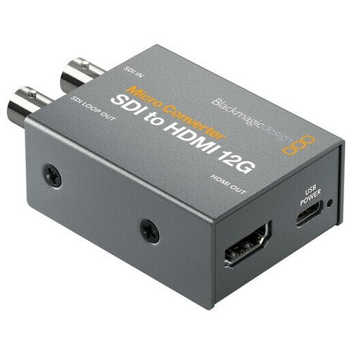 Blackmagic Конвертер Blackmagic Micro Converter SDI to HDMI 12G PSU mini hd hdmi to 3g sdi bnc video converter sdi to hdmi video converter with adapter bnc 1080p converter detection for camera