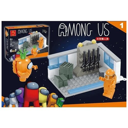 Конструктор Амонг ас /Among us оранжевый