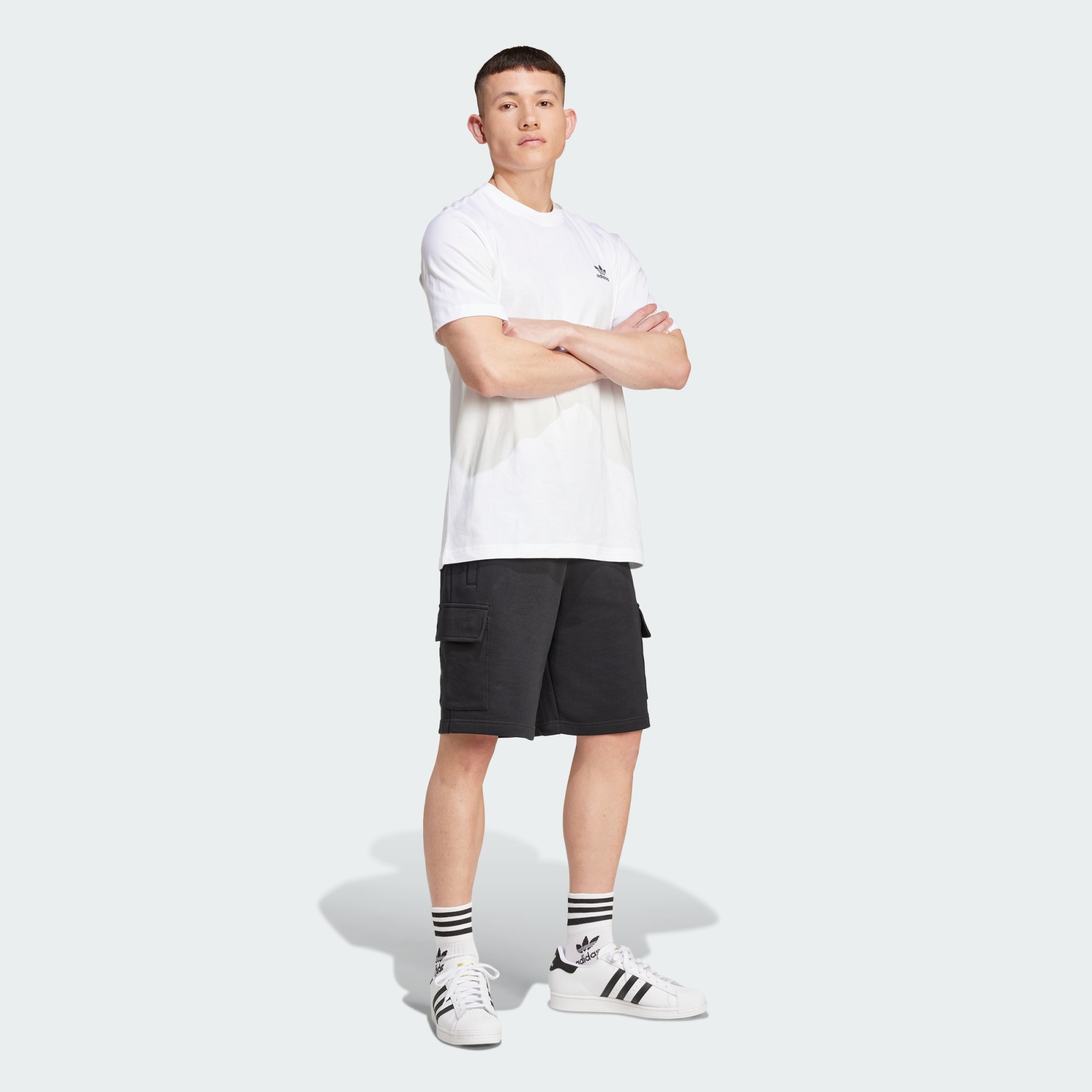 Футболка adidas Originals trefoil essentials, размер S INT, белый — фото 1