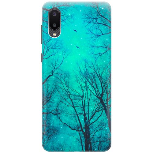 фото Re:pa накладка transparent для samsung galaxy a02 с принтом "голубое небо в ветках"