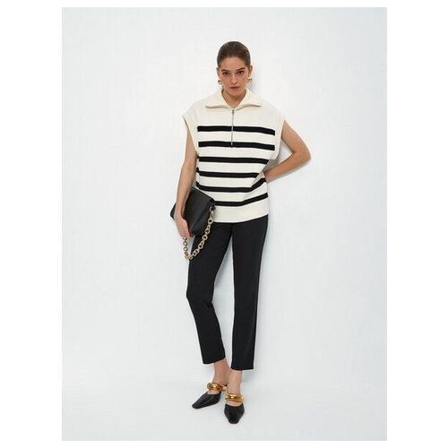 фото Zarina зауженные брюки, цвет капучино, размер l (ru 48)