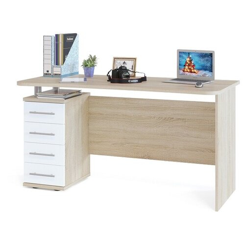 фото Компьютерный стол сокол кст-105.1 дуб сонома/белый