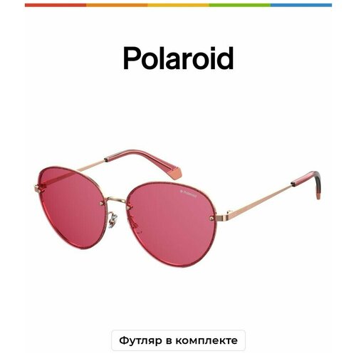 Солнцезащитные очки Polaroid Polaroid PLD 4090/S EYR 0F PLD 4090/S EYR 0F, розовый, золотой