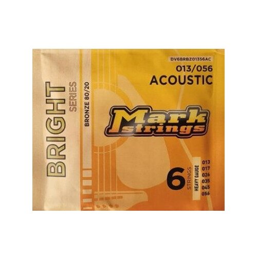 Струны для акустической гитары Markbass Bright Series DV6BRBZ01356AC markbass acoustic601 комбо для акустической гитары 6 150 вт