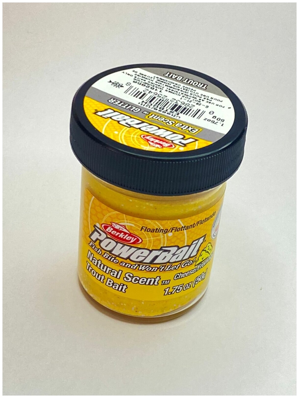 Паста форелевая Berkley PowerBait Natural Scent Cheese Glitter 50 gr