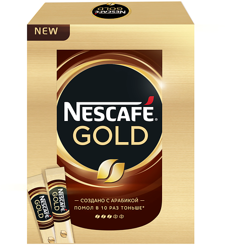 Упаковка из 10 штук Кофе растворимый Nescafe Gold (2г х 30 пакетиков) крист Россия