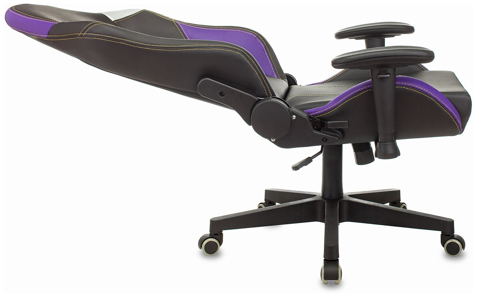 Кресло игровое Zombie HERO JOKER PRO черный/фиолетовый эко.кожа с подголововником крестовина пластик - фотография № 3
