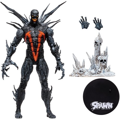 Фигурка Спаун Чума Spawn (подвижная, подставка, кисти, черепа, 18 см)