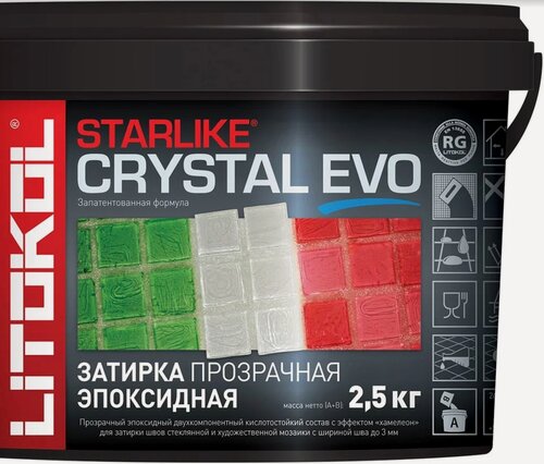 Изображение товара Litokol Затирка для швов LITOKOL STARLIKE EVO S.700 Crystal 2,5кг