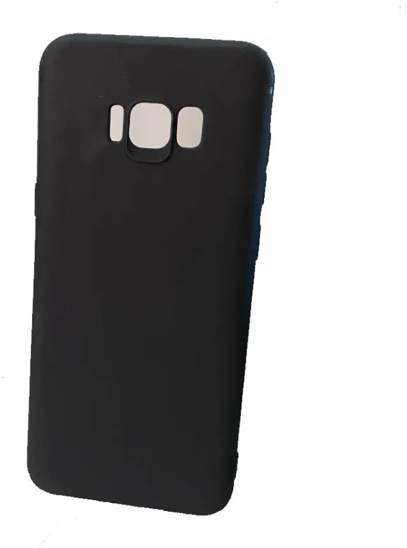 Силиконовый чехол черный для Samsung Galaxy S8 Plus с бортиком для защиты камеры / самсунг галакси с8 плюс