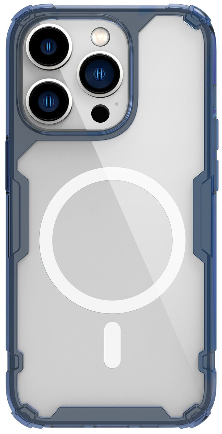 Nillkin для iPhone 14 Pro чехол Nature TPU Pro Magnetic Blue, шт