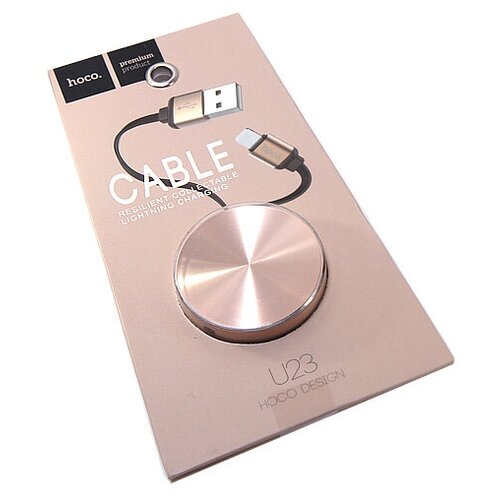 кабель micro usb joove Дата-кабель Hoco U23 USB-MicroUSB, 0.9 м, золото