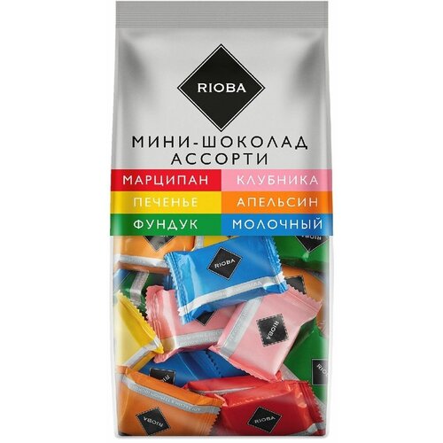 Шоколад Rioba мини 6 вкусов (ассорти), 800 гр