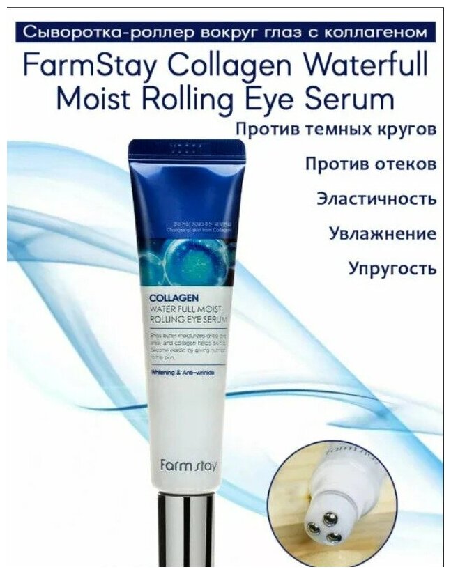 FarmStay collagen water full moist rolling eye serum