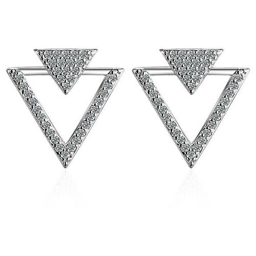 Серьги-гвоздики с посеребрением, бижутерия