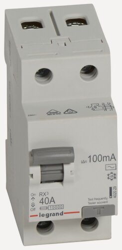 Изображение товара Legrand (Легранд) УЗО RX3 100мА 40А 2П AC 402029
