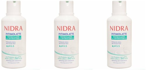Nidra Гель для интимной гигиены освежающий, с молочными протеинами и алоэ, 3 шт х 500 мл /
