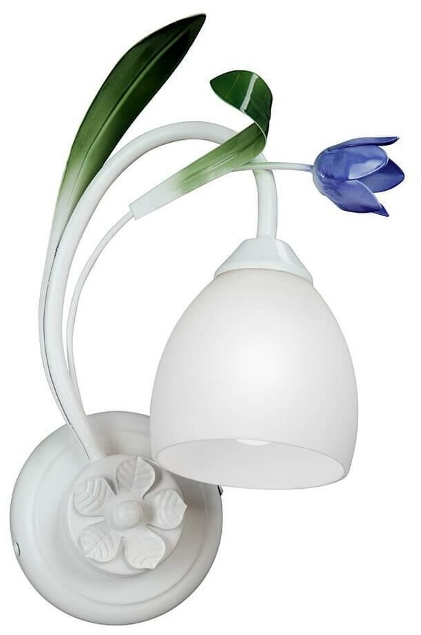 Бра Vitaluce V1467-0/1A цвет Белый/Белый материал Металл/Стекло