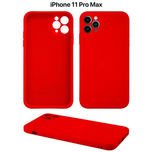Защитный чехол на айфон 11 про макс силиконовый противоударный бампер для Apple iphone 11 pro max с защитой камеры красный противоударный чехол с защитой камеры mcover на apple iphone 11 pro max с рисунком надпись b d s m