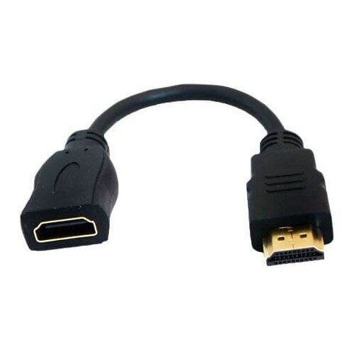 Переходник (адаптер) кабель HDMI-HDMI (гибкий) (мама-папа), 30 см черный hdmi hdmi 10107