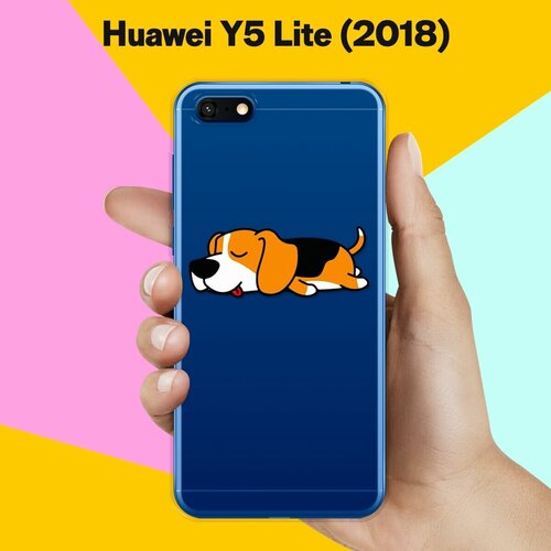 Силиконовый чехол Уставший бигль на Huawei Y5 Lite (2018)